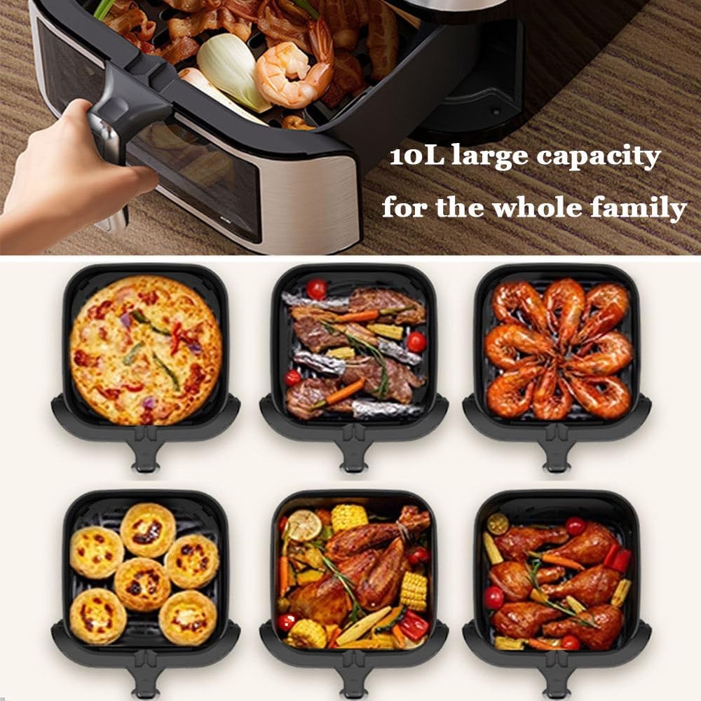 Say Goodbye to Grease! The Ultimate Stainless Steel Visual Air Fryer for Healthy, Crispy Cooking!