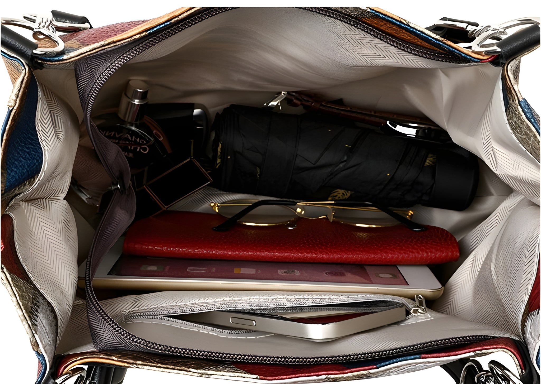 Black PU leather shoulder tote bag with stitching pattern – large capacity