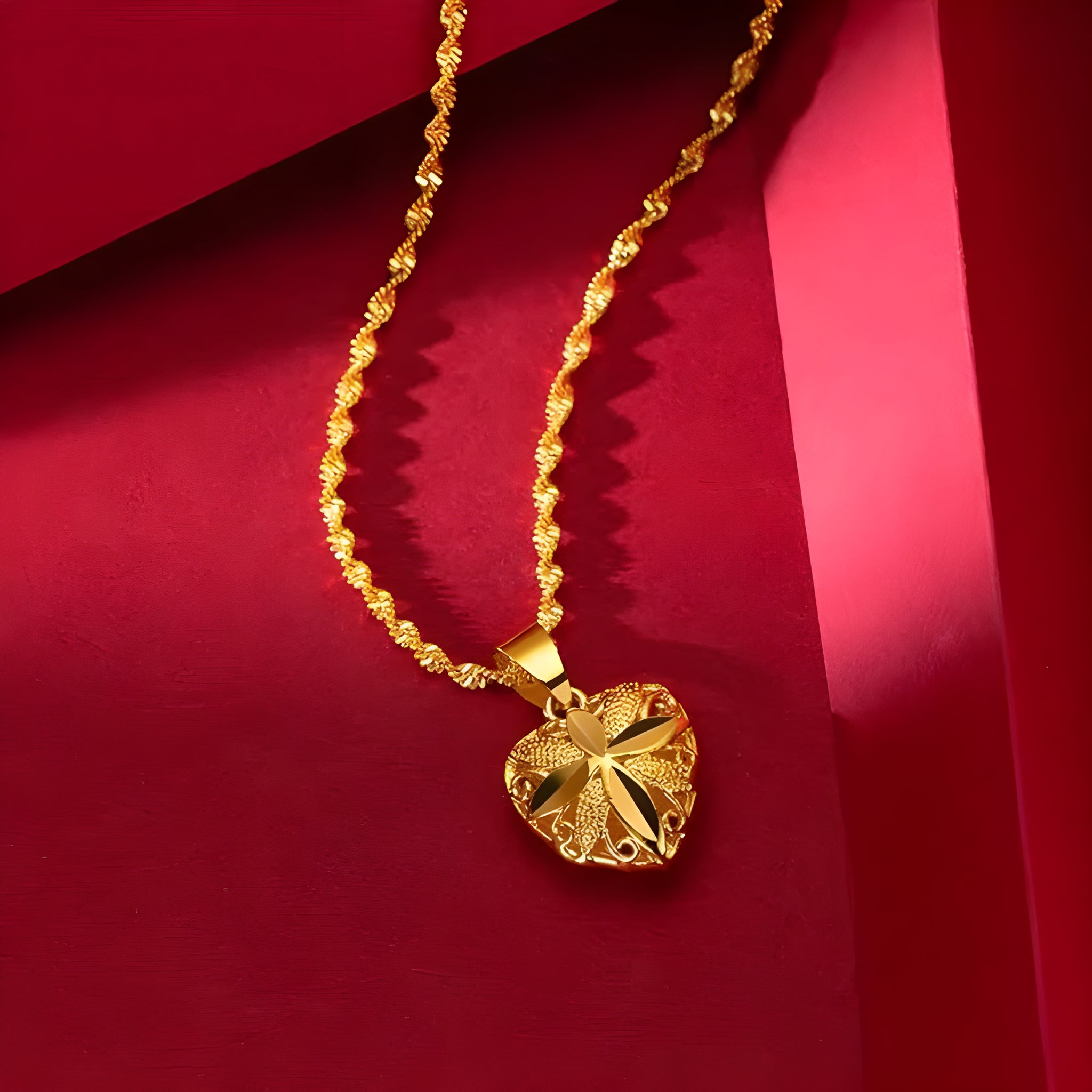 π Gold Heart Necklace for Women β Timeless Elegance in 18K Gold