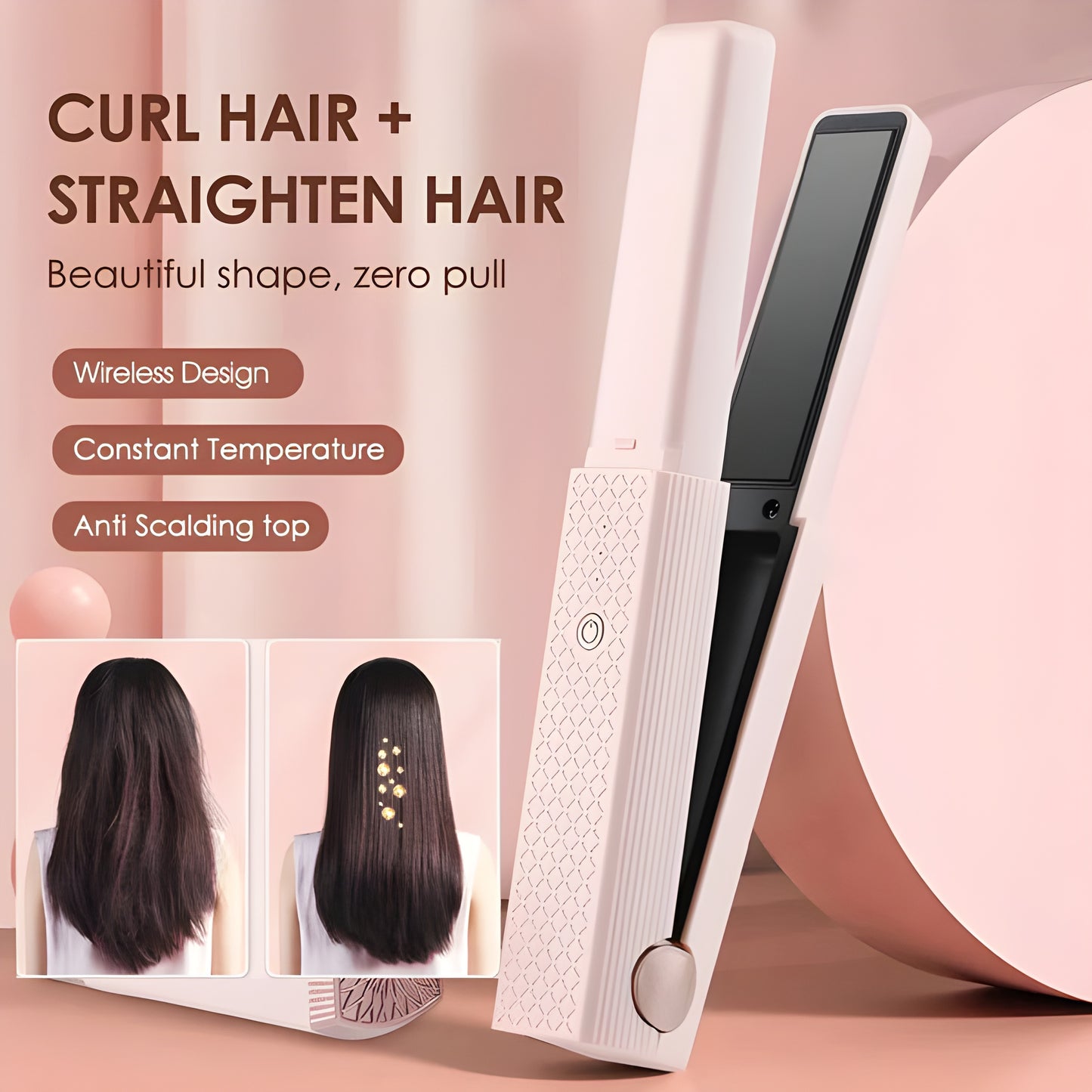 Cordless Hair Straightener – Fast, Frizz-Free Styling