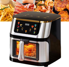 Say Goodbye to Grease! The Ultimate Stainless Steel Visual Air Fryer for Healthy, Crispy Cooking!