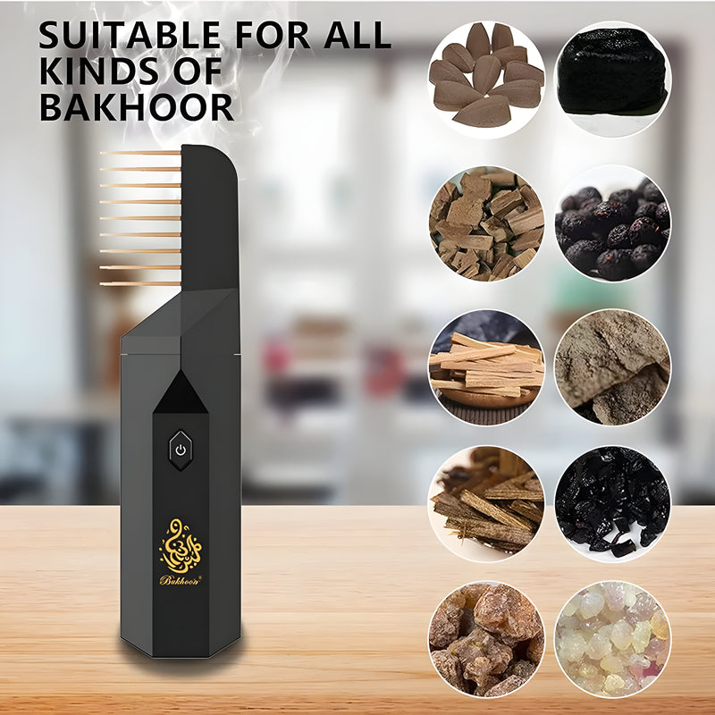 Hair Bakhoor Comb

USB Aromatherapy Comb

Hair Fragrance Tool

Portable Bakhoor Burner

Heatless Hair Perfuming Tool

Best Aromatherapy Comb 2025