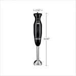 Hand blender mixing smoothie in a glass with multi-speed control