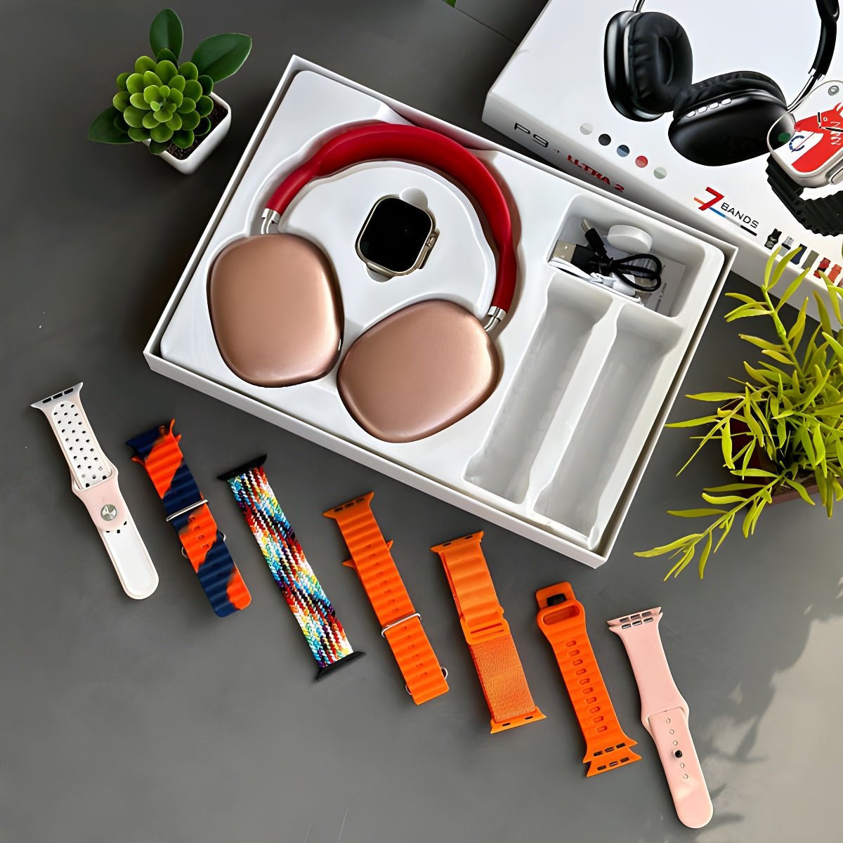 Series Ultra-2 Smart Watch – Best Smartwatch Price in KSA – Premium smartwatch with customizable wallpaper, dual belt design, Bluetooth calling, and long battery life