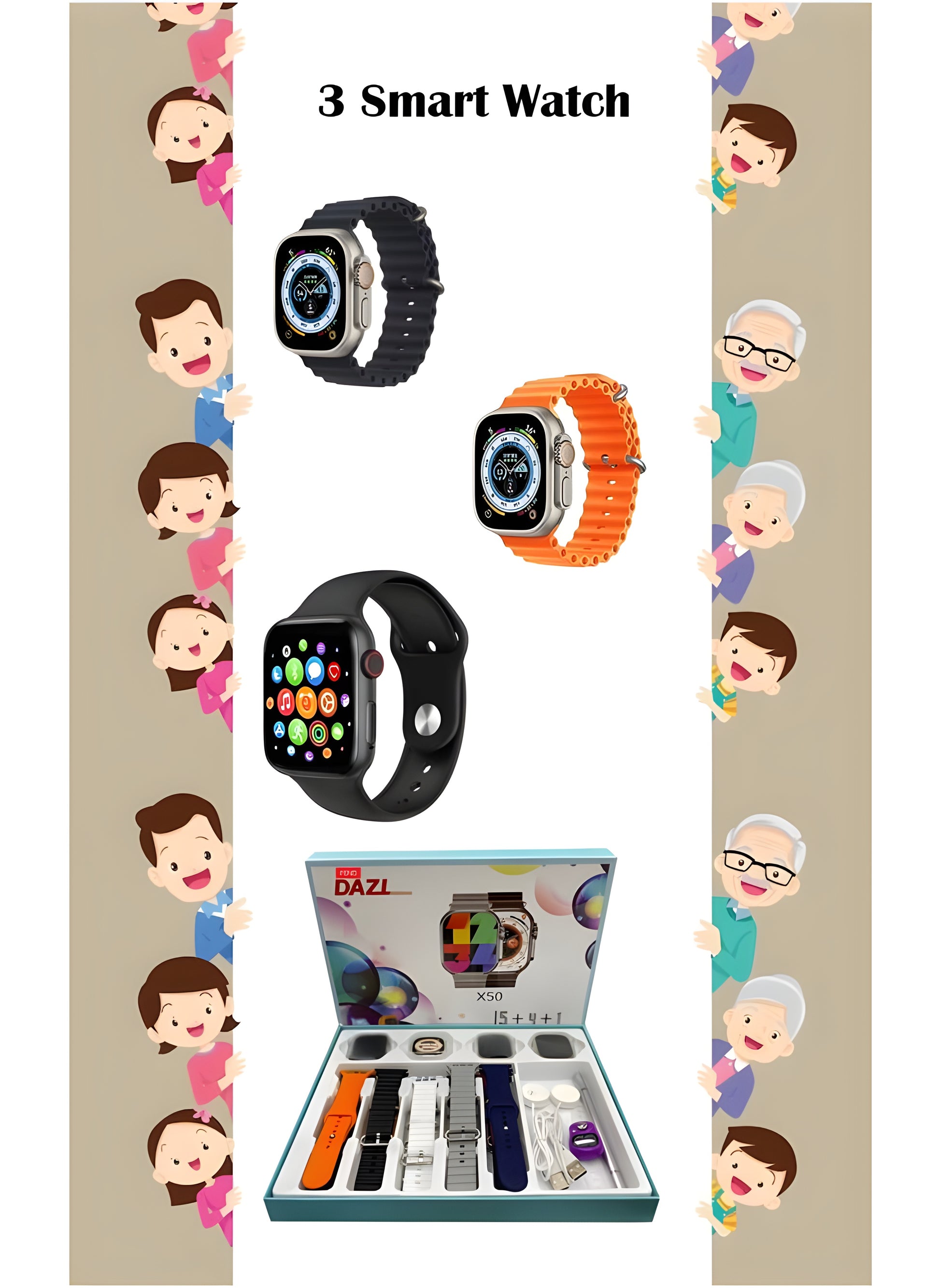 Smart Watch Ultra 2 Syncing with Smartphone – Stay connected with notifications, calls, and messages on your wrist.