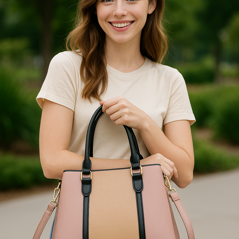 Stylish eco-friendly tote bag for women in chic natural color