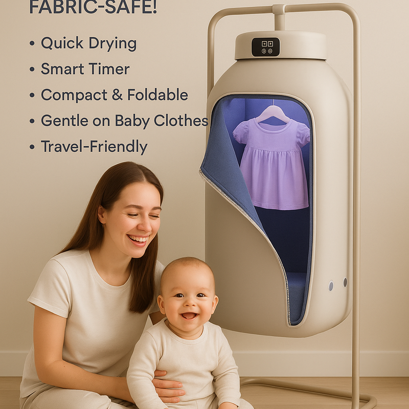Portable Clothes Dryer – Fast, Foldable, Fabric-Safe!