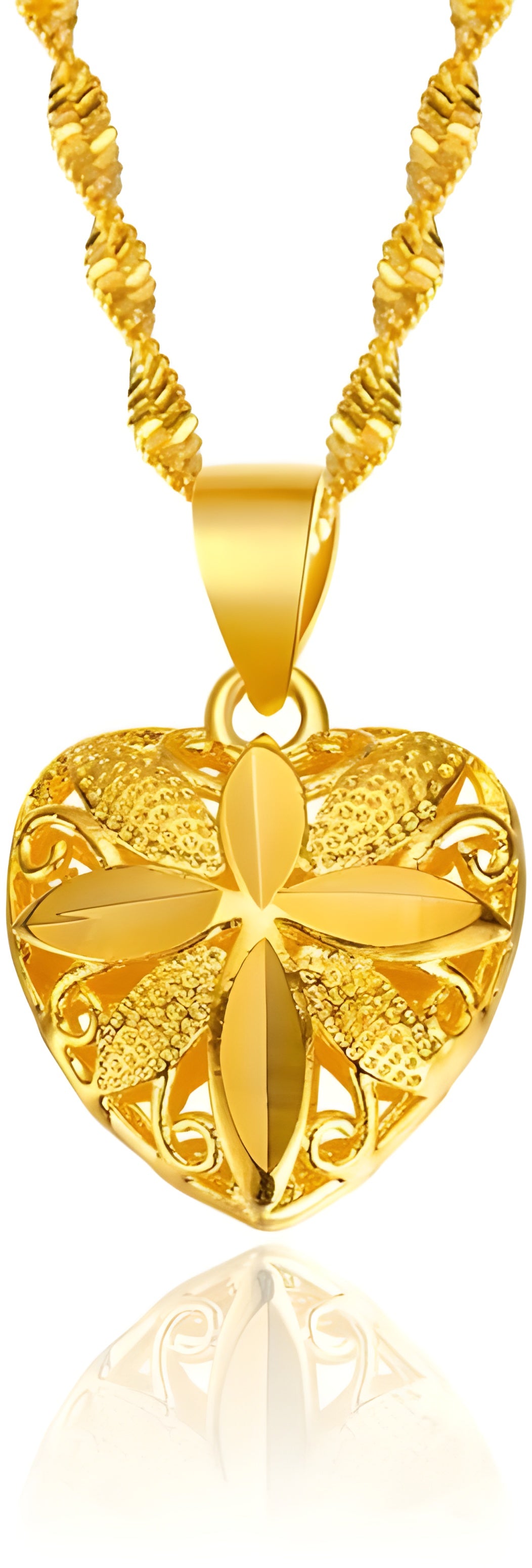 💛 Gold Heart Necklace for Women – Timeless Elegance in 18K Gold