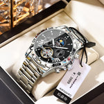 Durable men’s watch with stainless steel strap and premium build.