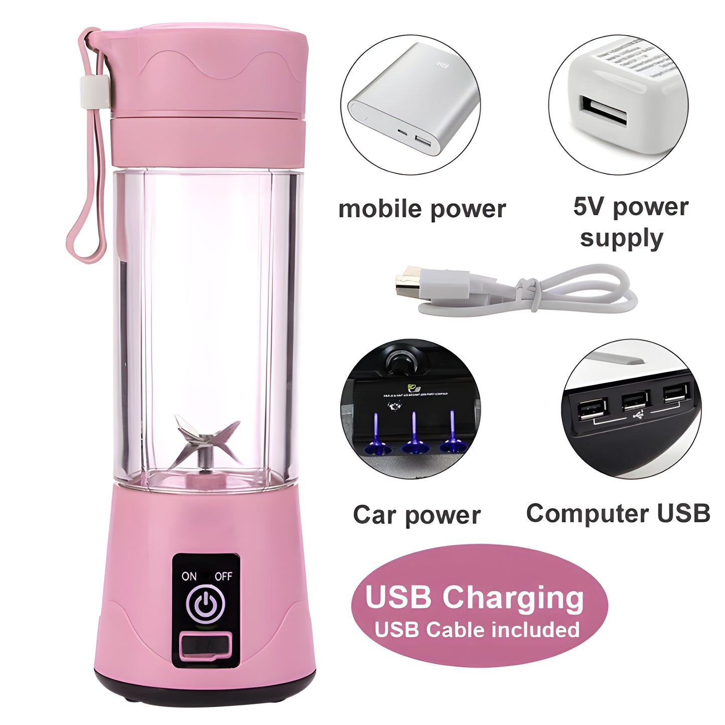 Revolutionary Portable Juicer: Blend, Charge, & Go Anywhere!