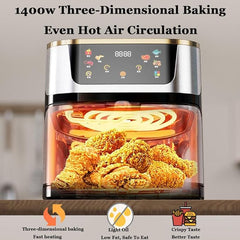 Say Goodbye to Grease! The Ultimate Stainless Steel Visual Air Fryer for Healthy, Crispy Cooking!