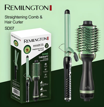 Straightening Comb & Hair Curler – 2-in-1 Styling Tool for Smooth, Shiny Hair